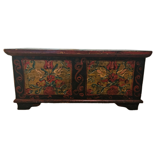 Antique Hand Painted Mexican Wedding Hope Chest