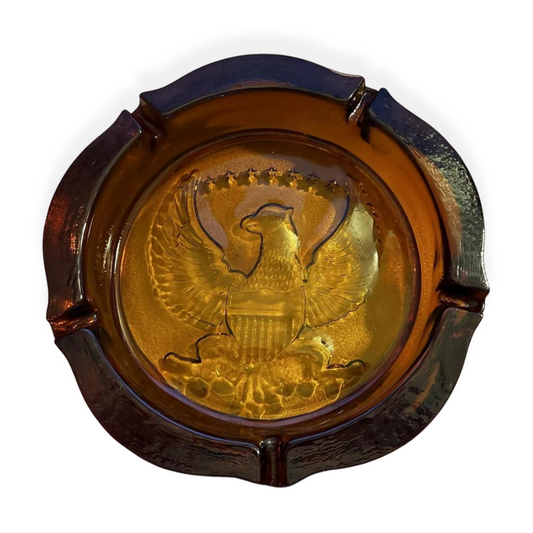 Vintage Indiana Glass American Eagle Ashtray