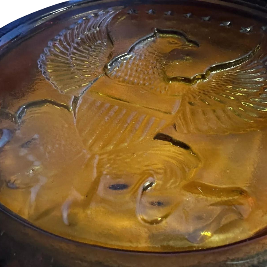 Vintage Indiana Glass American Eagle Ashtray