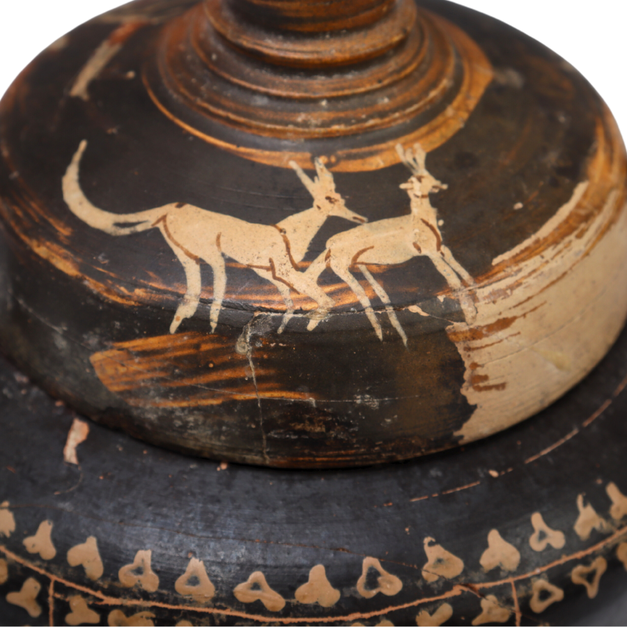 Greek Lidded Lebes Gamikos w/ Pair of Dogs